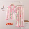 Pijamas para meninas primavera e outono novo terno de manga comprida com lapela roupas para casa infantil cardigan roupas para casa crianças médias e grandes