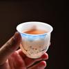 Taza Maestra Pintada a Mano Tipo Hielo Cerámica Kung Fu Juego de Té Taza de Té Taza de Té Color Bajo Esmalte Porcelana Azul y Blanca Taza Individual Personal