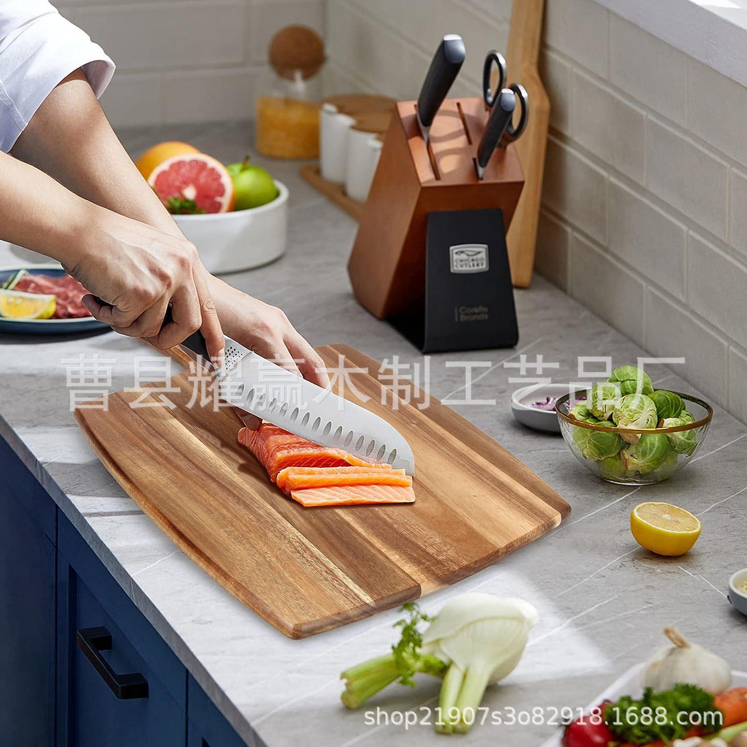 木质砧板家用实木烘焙面包板柚木熟食板披萨牛排板水果托盘BSC