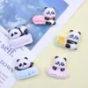 Enfeites de Personagem Panda de Desenho Animado Acessórios de Resina DIY Grampo de Cabelo de Cola de Creme Corda de Cabelo Decoração de Mesa Material para Caixa de Papelaria
