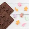 Más de 12 incluso molde de silicona para chocolate de muñeco de nieve serie navideña molde de silicona molde de hielo molde de hielo de regalo