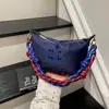 Nuevo Estilo 2025 Color Contrastante Cuerda de Surf Bolso Pequeño para Axila para Mujer Versátil para el Trabajo a la Moda Bolso de Hombro Cruzado para Teléfono Móvil