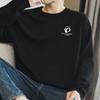 Camiseta de Manga Larga para Hombre de Algodón Puro Pesado 260g, Nuevo Estilo 2026, Top Holgado Estilo Americano 100% Algodón