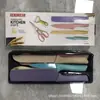 Venda Quente Transfronteiriça Conjunto de Facas com Cabo de Palha Conjunto Colorido de Seis Peças Conjunto para Presente Facas de Cozinha Domésticas Aço Inoxidável Celebridade da Internet