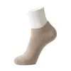 Calcetines cortos de algodón de color liso transfronterizos para mujer, disponibles en varios colores y personalizables; calcetines casuales de canalé de alta elasticidad para hombre tipo mocasín al por mayor
