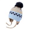 Gorro Jacquard Transfronterizo con Protección para las Orejas de Árbol Invierno Gorro para Protección de las Orejas Gorro de Lana para Niños Medianos Gorro de Punto a Prueba de Viento Gorro de Punto para Niños