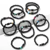 Pulsera de Cuentas de Piedra Natural de los Doce Signos del Zodíaco Artículo de Venta Caliente Transfronterizo Pulsera de Cuentas Mixtas Piedra Ojo de Tigre Piedra de Imagen