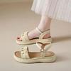 Sandalias Planas Jindian para Mujer, Nuevo Estilo Verano 2025, Suela Suave, Superficie Suave, Suela Gruesa, Correa de Hebilla de una Línea, Súper Hada