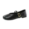 Sandalias Planas Mary Jane Estilo Francés Suave para Mujer 2026 Nueva Llegada Primavera Corte Bajo Zapatos Individuales Versátiles Casuales Zapatos Pequeños de Cuero