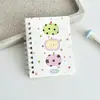 Cuaderno espiral de dibujos animados lindo, cuaderno de bolsillo estético de alta calidad, cuaderno pequeño A7 de tapa lateral, cuaderno creativo para mensajes y toma de notas para estudiantes