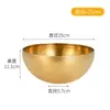 Bol para ensalada de acero inoxidable estilo coreano, bol redondo para fideos fríos, bol para fideos instantáneos, cuenco de cocina multiusos, bol grande dorado para huevos, transfronterizo