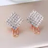 Moda Nuevos Pendientes Cuadrados de Diamante para Mujer Estilo Coreano Simples Exquisitos Pequeños Pendientes Populares Elegantes Pendientes Accesorios
