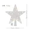Decoración de estrella superior para árbol de Navidad LED transfronteriza, estrella transparente brillante de cinco puntas con luces de alambre de cobre alimentadas por batería de color cálido