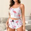 2025 Europeu e Americano Mais Vendido Simples e Casual Novo Pijama Camisola Feminino Estampado Borboleta, Sexy e Adequado para Usar por Cima