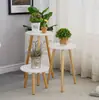 Suporte de Planta Rabanete Verde com Pernas de Madeira Maciça, Suporte de Flores de Chão para Interior, Mesa de Centro, Cabideiro de Chão, Cabideiro de Parede