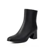 Botas de Salto Alto Botas Martin Novas tamanho plus 40442024 Botas Estampa de Leopardo Comércio Exterior Cano Curto Botas Femininas Grossas Outono e Inverno Britânicas