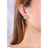 Pendientes japoneses y coreanos de plata s925 con diseño de aguja, cuadrados, geométricos, con rayas huecas, personalizados, de lujo, estilo frío, para mujer