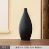 Jarrón Pequeño Negro Retro Zen Adornos Sala de Estar China Escritorio Cerámica Hidropónico Arreglo Floral Ramo de Flores Secas Decoración