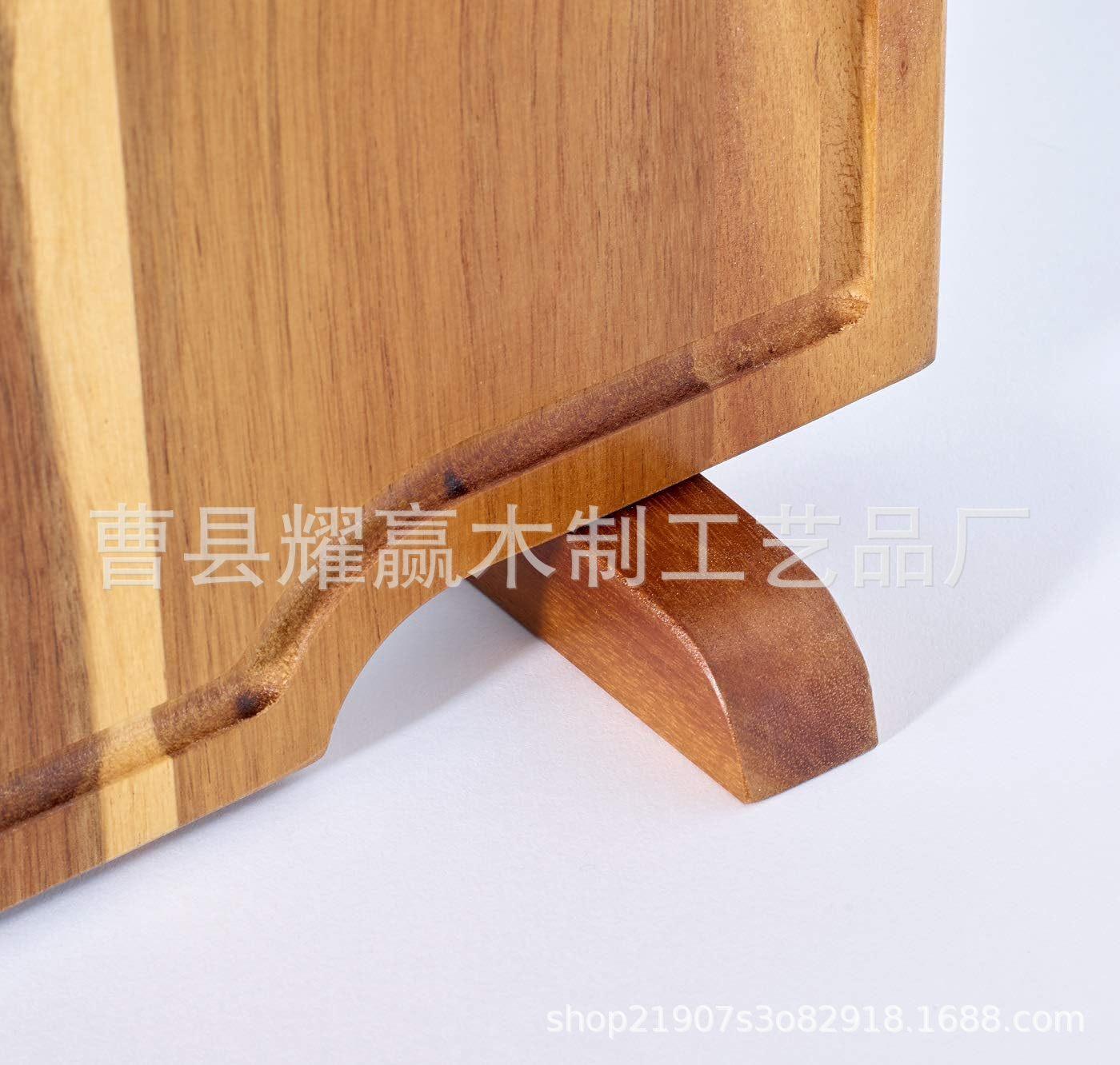 相思木创意带刀砧板厨房菜板牛排面包板套装可立式菜板BSCI