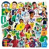 50 pegatinas de estrellas de fútbol para ordenador, equipaje, casco, funda de teléfono, pegatinas de fútbol