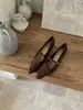 Sapatos Femininos Mary Jane de Salto Alto Bico Fino Francês Salto Pequeno Sapatilhas Femininas 2024 Primavera & Outono Novos Sapatos de Trabalho Elegantes Stiletto