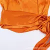 Comércio Exterior Transfronteiriço Roupas Femininas 2026 Novos Produtos Estilo Europeu e Americano Moda Elegante Textura de Cetim de Seda Blusa com Laço 2279342