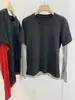 Camiseta de Manga Larga Patchwork con Bloques de Color, Estilo Ligeramente Peculiar, Falsa Dos Piezas para Mujer, Top Base Versátil Casual con Estilo, Transfronterizo