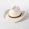 Sombreros de fieltro de venta cruzada más vendidos en Amazon para otoño e invierno para hombres y mujeres Sombreros de caballero Sombreros de fieltro de copa plana con joroba Sombreros vaqueros occidentales