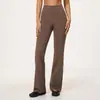 Pantalones de Yoga de Verano Transfronterizos Cepillados de Cintura Alta Ajustados de Pierna Ancha Acampanados Pantalones para Correr Deportes Fitness Pantalones Bootcut 5061
