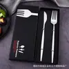 Conjunto de Faca, Garfo e Colher para Bife em Aço Inoxidável Português, Conjunto de Quatro Peças Estilo Europeu para Restaurante Hotel, Talheres Ocidentais, Presente Criativo