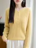 Estilo Nuevo Otoño e Invierno Top de Punto de Manga Larga con Media Botonadura Color Sólido Suéter Pulóver Versátil para Mujer Estilo Suave Diario Sencillo