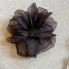 Scrunchie de Rede com Bolinhas Retrô Leve Feminino para Coque Rabo de Cavalo Atmosfera Suave Tecido Elástico de Cabelo Scrunchie