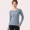 Ropa de Yoga de Entrega Inmediata, Ropa Deportiva de Running Ajustada de Manga Larga, Ropa de Entrenamiento de Pilates, de Secado Rápido, a Prueba de Impactos para Fitness