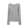 Suéter de tricô com gola redonda CHAO fino 100% lã Merino Yangzi, 48 unidades, para mulheres, blusa básica afuniladora para o outono