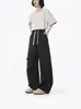 Pantalones Cortavientos Estilo Funcional Outdoor Americano Hombres y Mujeres Marca de Moda Impermeables Pantalones Cargo Guapos de Moda Pierna Ancha Caída Casual Pantalones Largos