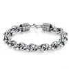 Pulsera Vintage Desgastada para Hombre, Moderna y Única, Sencilla y Elegante, Doble Entrelazado Mantra de Seis Caracteres