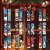 24 Marcadores de Livro de Natal, Atmosfera Festiva, Arquivos de Leitura de Livros, Caixas de Presente para Aprendizado de Conhecimento Infantil com Cartões Pequenos