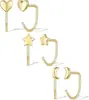 Brincos de Zircônia Simples Novos Estilo Transfronteiriços da Amazon Versáteis para o Dia a Dia Estilo de Hong Kong Temperamento Brincos de Tarraxa Moda Personalidade Mulheres