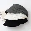 Sombreros de Otoño e Invierno para Mujer Estilo Coreano Moderno con Puño Borde Enrollado Sombrero de Pescador Viajes al Aire Libre Sombrero Simple Plisado Gorra de Béisbol Estilo Mori