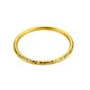 Nuevo Pulsera Deslumbrante Chapada en Oro de 24K Estilo Chino de Lujo Ligero, Pulsera de Anillo Sencillo Dorado Arena CNC para Mujeres, Venta al por Mayor y Dropshipping