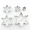 Molde para Galletas de Copo de Nieve Transfronterizo Juego para Hornear de Navidad Acero Inoxidable Cortador de Galletas DIY Doblar Azúcar para Hornear Pie Impreso
