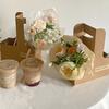 Caja de flores portátil para café, papel kraft, portavasos para té con leche, caja de regalo para arreglos florales, caja de embalaje para ramo de flores, embalaje de bebidas, caja para llevar
