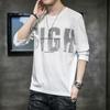 Camiseta de Manga Larga para Hombre Otoño 2020 Nueva Suelta Moderna Sudadera Niños Primavera Moda Marca Estilo Hong Kong Camiseta Ropa