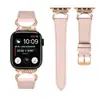 Adequado para Pulseira de Couro com Ponta de Chifre para Apple iWatch Ultra Apple 1-11 Nova Pulseira para Smartwatch