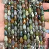 Cuentas de gota de agua facetadas de mineral crudo natural de 8x12 mm con agujero recto, cuentas de gota de agua facetadas redondas de ágata y amatista de 7x9 mm, al por mayor