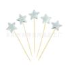 Conjunto de 5 Peças de Toppers Estrela de Cinco Pontas Brilhantes de PU, Bandeirinhas de Decoração de Bolo de Aniversário de Coração e Coroa, Pequenos Inserts, Atacado do Fabricante