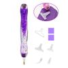 Kit de pluma de perforación de punto para pintura de diamantes DIY, embudo de dos colores degradados, plato divisor de perforación, pluma de hilo acrílico grueso