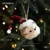 Muñeca Figura de Reno Colgante Hilo de Algodón Sisal Tejido de Paja Exhibición de Ventana Árbol de Navidad Adorno de Mesa Decoraciones Navideñas