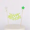 Feliz cumpleaños cumpleaños cumpleaños pastel bandera no tejido tarjeta de cumpleaños decoración de pastel tarjeta