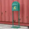 Buzón de Hierro Forjado Estilo Británico Montado en Pared con Cerradura, Caja de Amor
